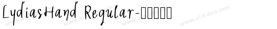 LydiasHand Regular字体转换